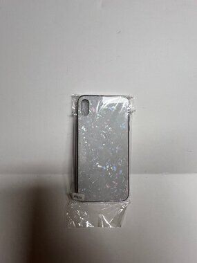 iPhone XS Max Case White Pearl Holographic Iridescent Protective Cover